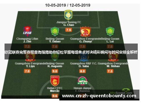 欧冠联赛完整赛程查询指南助你轻松掌握每场焦点对决精彩瞬间与时间安排全解析 欧冠联赛完整赛程查询指南助你轻松掌握每场焦点对决精彩瞬间与时间安排全解析